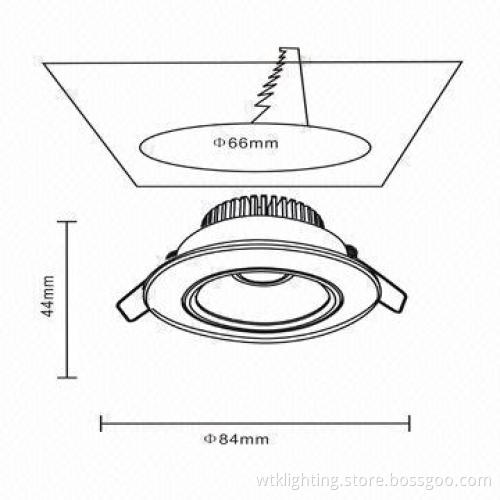 COB LED Ceiling Light with 3/5W Output